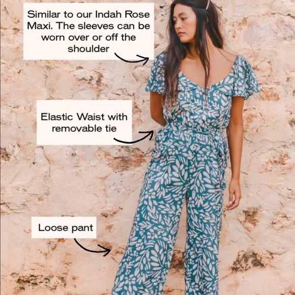 Yireh Pants - Yireh Lottie Jumpsuit in Fern
